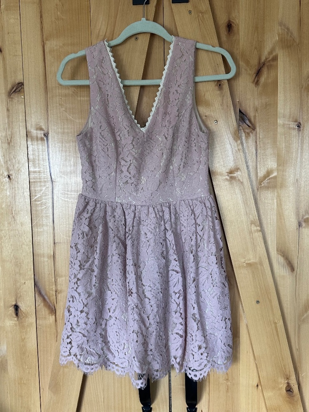 Pink lace dress